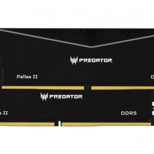 PREDATOR PALLASII DDR5 32GB Black 16GBx2 6000Mhz 1R8 CL32 Black Supports Intel XMP 3.0 and AMD EXPO CL32-38-38-76 1.35 V