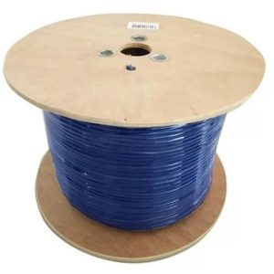 8Ware 350m CAT6 Cable Roll Blue Bare Solid Copper Twisted Core PVC Jacket >305m Cable Roll on Wooden Rell