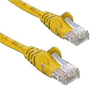 8ware CAT5e Cable 25cm / 0.25m - Yellow Color Premium RJ45 Ethernet Network LAN UTP Patch Cord 26AWG CU Jacket