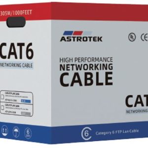 Astrotek CAT6 FTP Cable 305m Roll - Grey White Full 0.55mm Copper Solid Wire Ethernet LAN Network 23AWG 0.55cu 2x4p PVC Jacket