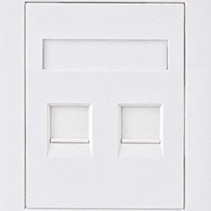 Astrotek CAT6 RJ45 Network Wall Face Plate Outlets 86x86mm 2 Port Socket Kit LS