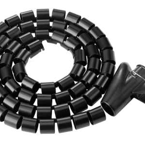 Brateck 15mm/0.59' Diameter Coiled Tube Cable Sleeve Material Polyethylene(PE) Dimensions 1000x15mm - Black(LS)
