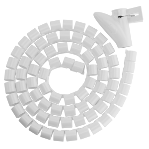 Brateck 25mm/1' Diameter Coiled Tube Cable Sleeve Material Polyethylene(PE) Dimensions 1000x25mm - White (LS)