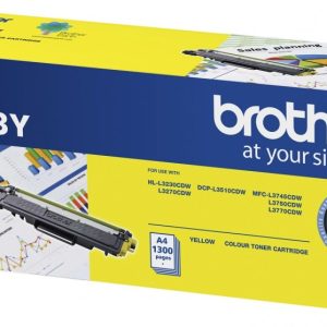Brother TN-253Y Yellow Toner Cartridge to Suit -  HL-3230CDW/3270CDW/DCP-L3015CDW/MFC-L3745CDW/L3750CDW/L3770CDW (1,300 Pages)