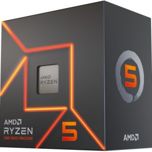 AMD Ryzen 5 7600 6 Cores / 12 Threads, 65 watts, Max Freq 5.2Ghz, 38MB Cache, Wraith Stealth Cooler & Radeon Graphics