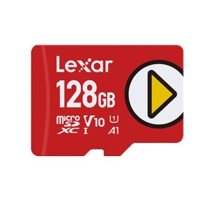 Lexar PLAY microSDXC™ UHS-I card 128GB Class 10, U3, V30, A2, up to 205MB/s read, up to 140MB/s write 128GB – Class 10, U3, V30, A2, up to 205MB/s rea