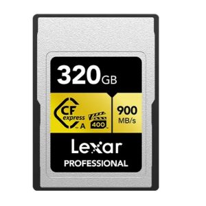 Lexar Professional  CFexpress ™Type  A  card Gold series 320GB -- CFexpress Type A Professional  Gold Series, up to  900MB/s read, 800MB/s write
