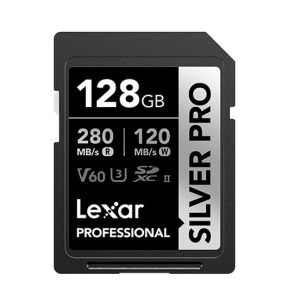Lexar Professional SILVER PRO 128GB SDXC™ UHS-II Card 128GB—C10,  UHS-II(U3), V60,  Silver Pro, up to 280MB/s read, 120MB/s write