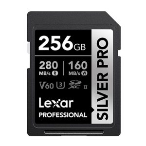 Lexar Professional SILVER PRO 256GB SDXC™ UHS-II Card 256GB—C10,  UHS-II(U3), V60, Silver Pro,  up to 280MB/s read, 160MB/s write