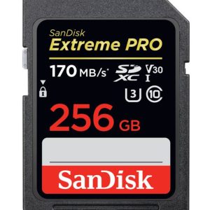 SanDisk 256GB Extreme PRO Memory Card 170MB/s Full HD & 4K UHD Class 30 Speed Shock Proof Temperature Proof Water Proof (LS> SDSDXXD-256G-GN4IN) (LS)