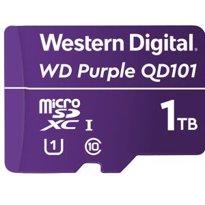Western Digital WD Purple 1TB MicroSDXC Card 24/7 -25°C to 85°C Weather & Humidity Resistant for Surveillance IP Cameras mDVRs NVR Dash Cams Drones