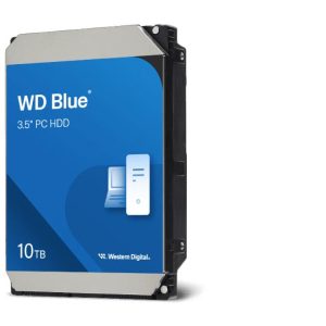 Western Digital WD Blue PC Desktop Hard Drive - 10TB, 3.5', SATA, up to 260MB/s, 7200 RPM, CMR, 512MB, 2Y Warranty