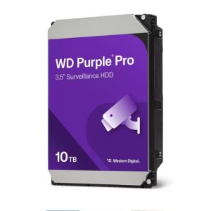 Western Digital WD102PURP Purple Pro 10TB 3.5' Surveillance HDD 7200RPM 256MB SATA3 265MB/s 550TBW 24x7 64 Cameras AV NVR DVR 2.5mil MTBF 5yrs