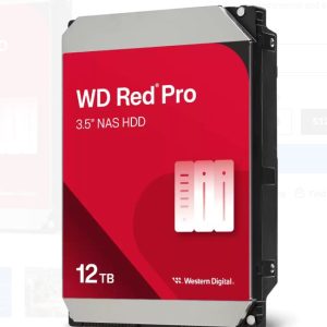 Western Digital WD Red Pro 12TB 3.5' NAS HDD SATA3 7200RPM 256MB Cache 24x7 300TBW ~24-bays NASware 3.0 CMR Tech 5yrs wty (replacement of WD121KFBX)