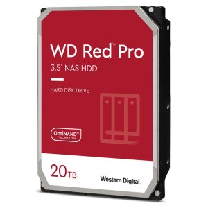 Western Digital WD Red Pro 20TB 3.5' NAS HDD SATA3 7200RPM 512MB Cache 24x7 300TBW ~24-bays NASware 3.0 CMR Tech 5yrs wty (LS)