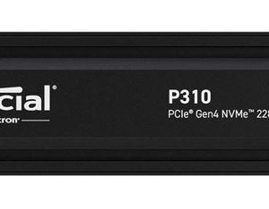 Crucial P310 1TB Gen4 2280 NVMe SSD w Heatsink 7100/6000 MB/s R/W 220TBW 1000K/1200K IOPS 1.5M hrs MTTF Full-Drive Encryption M.2 PCIe4 5yrs