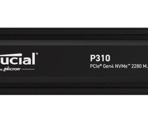 Crucial P310 4TB Gen4 2280 NVMe SSD Heatsink 7100/6000 MB/s R/W 800TBW 1000K/1000K IOPS 1.5M hrs MTTF Full-Drive Encryption M.2 PCIe4 5yrs