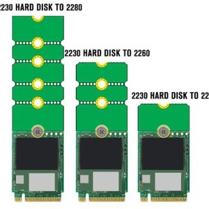 NGFF M.2 SSD Solid State Drive Adapter Converter from 2230 to 2242 2280 Transfer Expansion Bracket Extension Rack Riser Card for Crucial M2400 P310