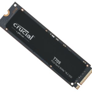 Crucial T705 4TB Gen5 NVMe SSD - 14100/12600 MB/s R/W 2400TBW 1500K IOPs 1.5M hrs MTTF DirectStorage for Intel 14th Gen & AMD Ryzen 7000