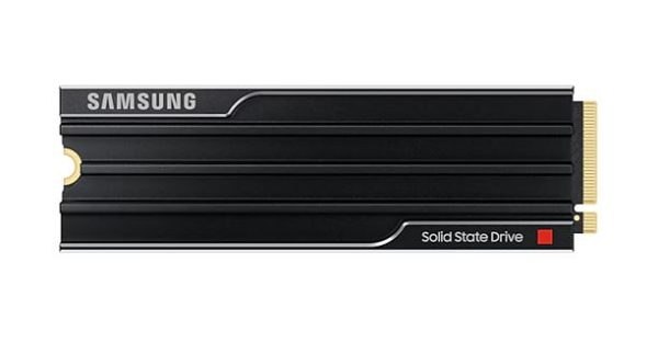 Samsung 9100 PRO 4TB PCIe Gen5 NVMe SSD Heatsink 14800MB/s 13400MB/s R/W 2200K/2600K IOPS 2400TBW 1.5M hrs V-NAND TLC AES 256-bit Encryption 5yr wty