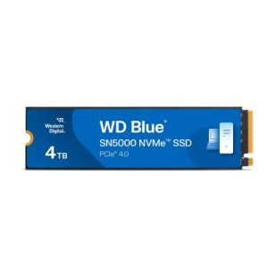 Western Digital WD Blue SN5000 NVMe™ 4TB SSD 2.5' M.2 2280, 5,500MB/s R 5,000MB/s W, 690K IOPS R / 900K IOPS W, PCIe Gen4 x4, 5-Y Warranty