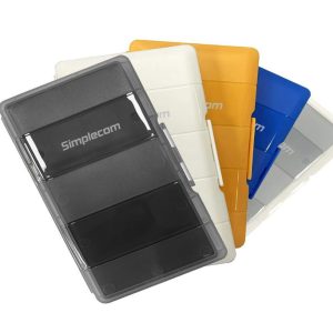 Simplecom MA024 M.2 SSD 4-Slot Protective Storage Case Holder Organizer for 4x M.2 2280 SSD white colour