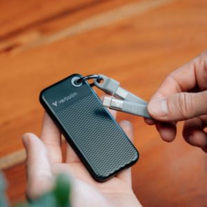 Verbatim 1TB Pocket SSD USB 3.2 Gen 2 1TB Black Grey. Convenient Keyring cable holder. Compact, Rugged. Ultra Lightweight Performance 58g Portable B