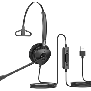 Fanvil HT301-U USB Mono Headset - OverThe Head Design, Suit For Small Office, Home Office (SOHO) Or Call Center Staff - USB Connection EOS