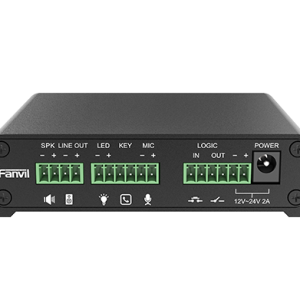 Fanvil PA2s Video Intercom & Paging Gateway, Emergency call button interface, active call, NVR video recording, standard RJ45 interface