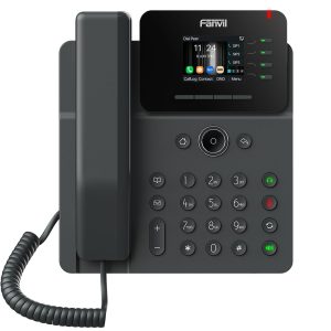 Fanvil V61W Prime Business Phone 2.4-inch color screen, HD audio, HAC, Wi-Fi. Bluetooth, PoE Support 6-way Audio conference, EHS