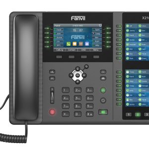 Fanvil X210 Enterprise IP Phone Qty/CTN: 10 PCS, 4.3' (Video) Colour Screen, 20 Lines, 106 x DSS Buttons, Dual Gigabit NIC, Bluetooth, *SBC Ready