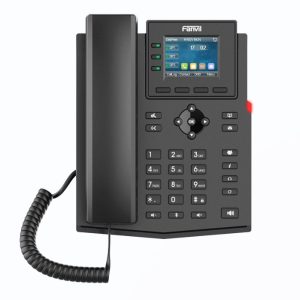 Fanvil X303W Enterprise IP Phone, 2.4-inch Color Screen, 4 SIP Lines, 6-party conferencing, HD audio, Built-in 2.4GHz & 5GHz Wi-Fi, External PS