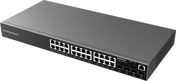 Grandstream GWN7803P Enterprise Layer 2+ Managed Network Switch - 24 Ethernet Ports, 4 SFP Ports, PoE