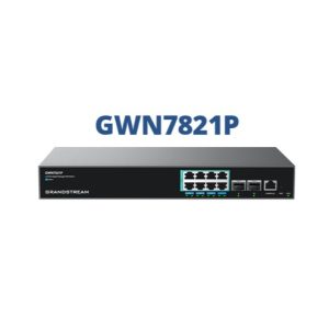 Grandstream GWN7821P Enterprise Layer 3 Managed Multi-Gigabit PoE Network Switch, 8 x 2.5 GigE PoE++, 2 x 10G SFP+