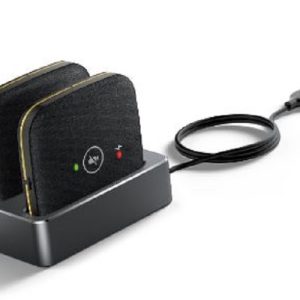 Yealink CPW65-PKG,  2x CPW65 Wireless Microphones, WDD60 Dect Dongle, 1.8m USB cable, 5V/2A Power Adapter,  Charger Cradle, for use with MTR Solutions