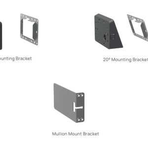 Yealink RoomPanel Mount Kits, Device Compatibility RoomPanel, 0° Mounting Bracket, 20° Mounting Bracket, Mullion Mount Bracket