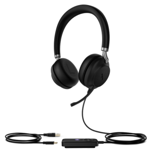 Yealink UH38 Dual Mode USB and Bluetooth Headset, USB-A,Teams Call Controller with Built-In Battery Dual Noise-Canceling Mics, Busy Light, *LS* EOL