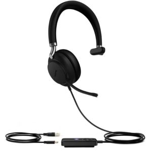 Yealink UH38 Mono Mode USB and Bluetooth Headset, USB-A,Teams Call Controller with Built-In Battery Dual Noise-Canceling Mics, Busy Light, Teams EOL