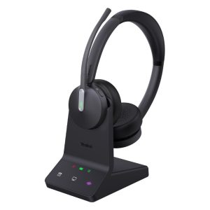 Yealink WH64 Dual UC DECT Wireless Headset, DECT & Bluetooth Wireless Technology,3-Mic Noise Cancellation,UC Certified, Charging Stands, Carrying Bag