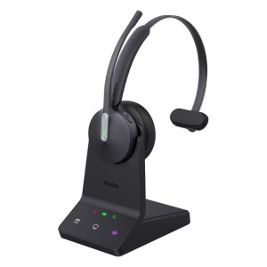 Yealink WH64 Mono Teams DECT Wireless Headset, DECT & Bluetooth Wireless Technology, 3-Mic Noise Cancellation, Charging Stands, Carrying Bag
