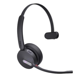 Yealink WH64 Hybrid Mono with Charging Stand DECT Wireless Headset, DECT & Bluetooth Hybrid Wireless 3-Mic Noise Cancellation, Dongle WDD60