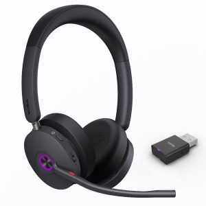Yealink WH68 Dual Teams Hybrid  DECT & Bluetooth Hybrid Wireless Technology, 4-Mic Hybrid ANC, 4-Mic Noise Cancellation, All-Day-Wearing Comfort WDD60