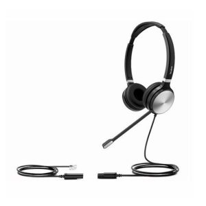 Yealink YHS36 Dual Wideband Headset for IP phone, Binaural Ear, RJ9 Headset Jack, Noise-canceling Microphone, Hearing Protection, Leather Ear Cushions