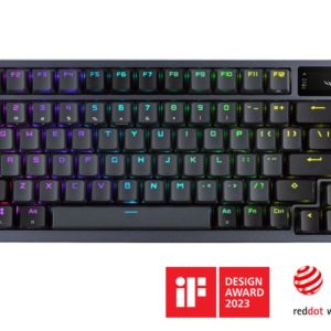 ASUS ROG AZOTH/NXSM/PBT Gaming Keyboard, OLED Display, NX Storm Switch, 75 Keys, Tri-mode Connection, Black, Tactile Bump/Clicky