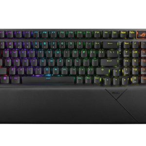 ASUS ROG STRIX SCOPE II 96 WL Snow Switch Wireless Gaming Mechanical Keyboard, Tri-mode Connection, Streamer hotkeys, PBT Keycaps, Quiet