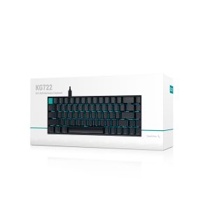 Deepcool KG722 65% Mechanical Keyboard, Ultra Portable, Red Switches, Per Key RGB, Laser Engraved Keycaps