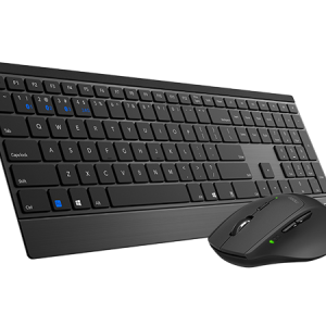 RAPOO 9500M Bluetooth & 2.4G Wireless Keyboard Mouse Combo Black- Multi-Device connection - Adjustable1600DPI 4.5mm Ultra-Slim. 12 Months Battery Life