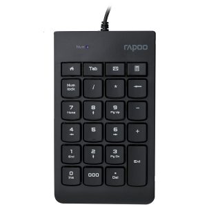 RAPOO K10 Wired Numeric NumberPad Keyboard -  Spill Resistant Design, Laser Carved Keycap, Spill-Resistant Design