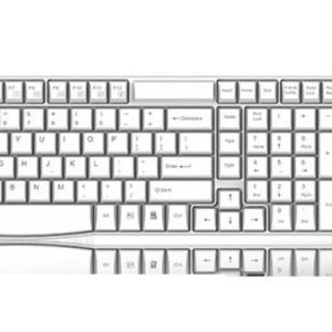RAPOO X1800S 2.4GHz Wireless Optical Keyboard Mouse Combo Black - 1000DPI Nano Receiver 12m Battery (White) By Order