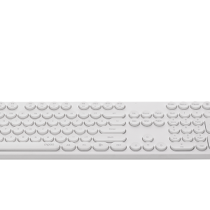RAPOO X260S Wireless Optical Mouse & Keyboard Black - 2.4G Connection, 10M Range, Spill-Resistant, Retro Style Round Key Cap, 1000DPI - White By order